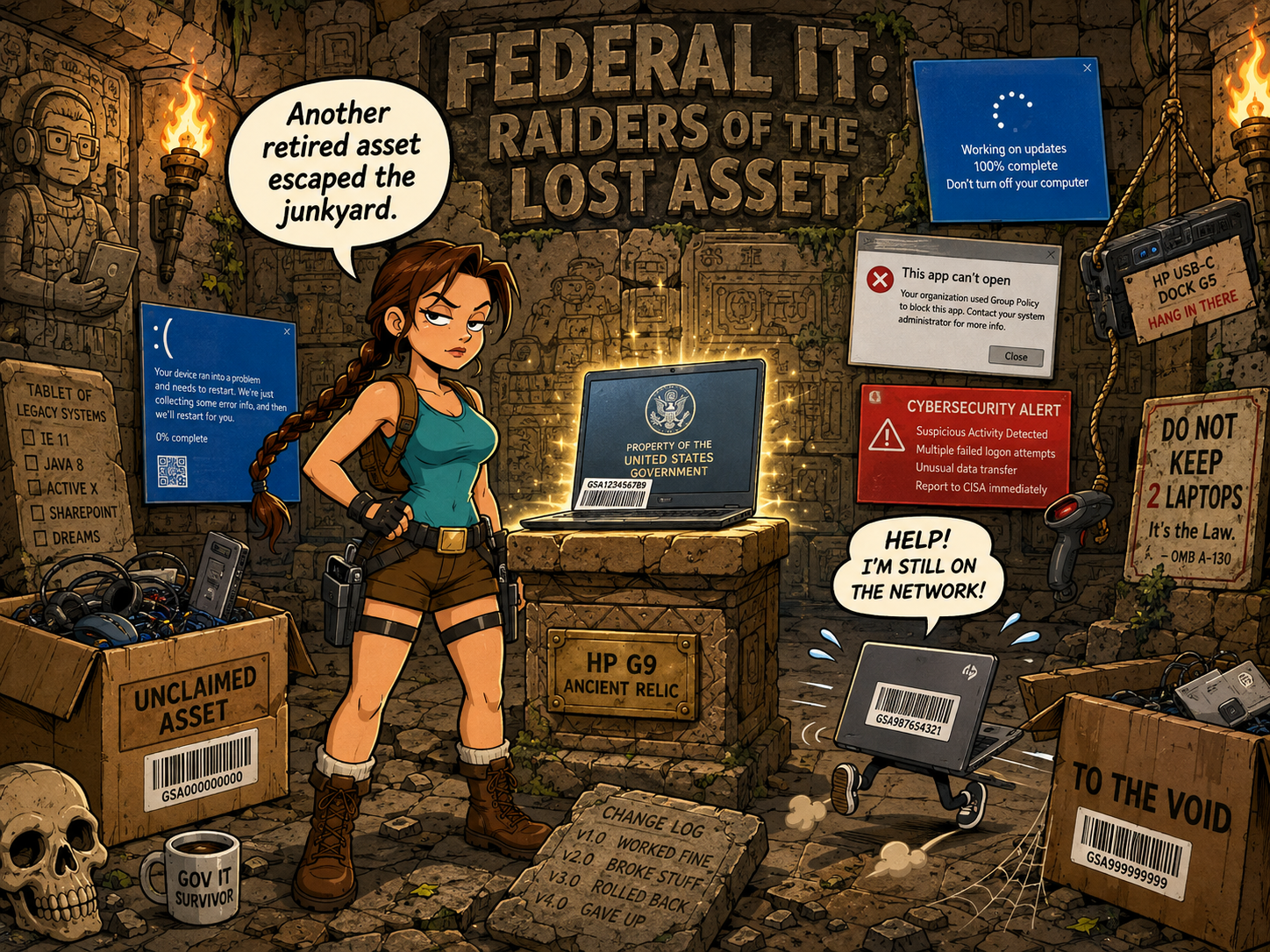 Federal IT Raiders of the Lost Asset Romeo Croft artwork